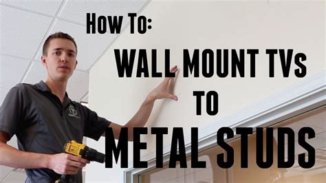 how to install tv bracket on metal studs|hanging tv with metal studs.